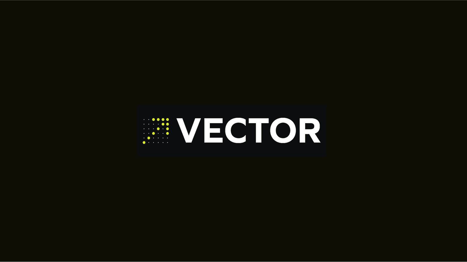 Vector title slide — logotype on black